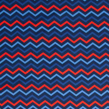 Canvas Heiner mit dem orange blauem Zickzack-Muster (Chevron)